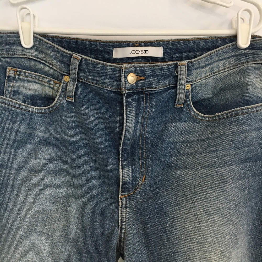 Joe’s Jeans High Rise Skinny Ankle Wheaton Raw Frayed Hem Size 30 Light Wash - Picture 10 of 15
